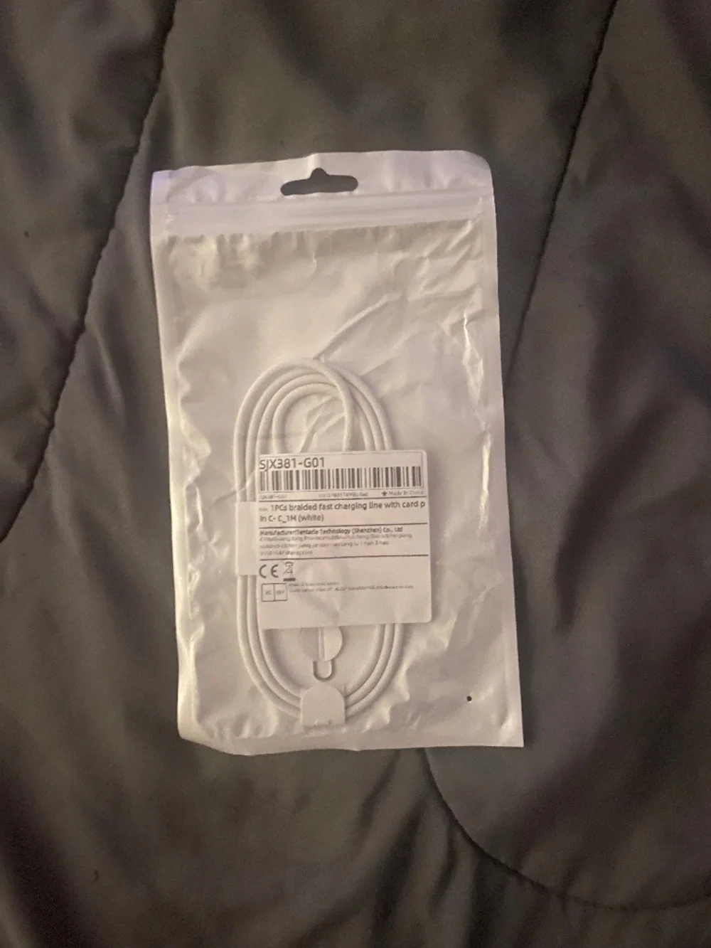 White Braided USB-C Fast Charging Cable 1M New Sealed